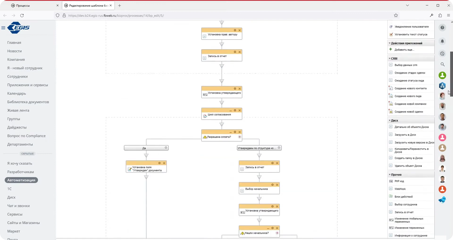 Автоматизация бизнес-процессов